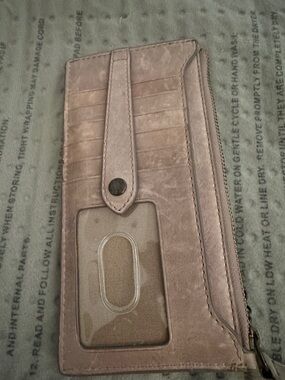 FRYE AND CO. Leather Card & Key Holder - Taupe Pink